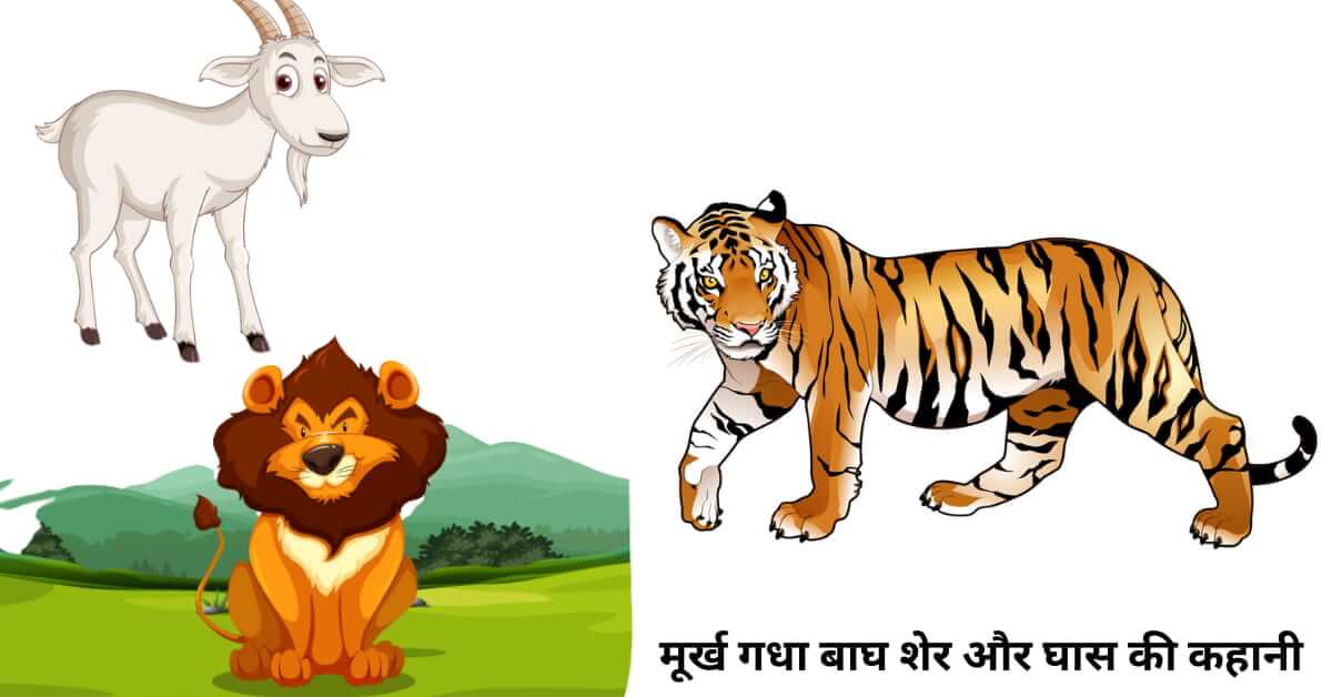 Tiger Donkey Lion And Grass Story In Hindi