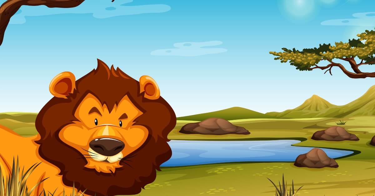 शेर-और-मगर-की-कहानी-Lion-And-Crocodile-Story-In-Hindi 